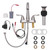 Homewerks Brushed Nickel Motion Sensing Centerset Bathroom Sink Faucet 4 in.