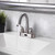 Homewerks Brushed Nickel Motion Sensing Centerset Bathroom Sink Faucet 4 in.