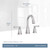 Moen Banbury Brushed Nickel Two-Handle Bathroom Sink Faucet 8 in.