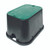 NDS 16 in. W X 12-1/4 in. H Rectangular Valve Box with Overlapping Cover Black/Green