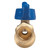 Homewerks 1/2 in. MIP X 3/4 in. MHT Brass No-Kink Hose Bibb