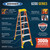 Werner 12 ft. H Fiberglass Step Ladder Type IA 300 lb. capacity