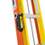 Werner Glidesafe 40 ft. H Fiberglass Extension Ladder Type IA 300 lb. capacity