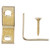 Ace 1 in. H X 2.75 in. W X 1 in. D Brass Inside L Corner Brace
