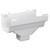 Amerimax 5 in. W X 9 in. L White Vinyl Traditional Gutter Drop Outlet