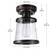Globe Electric Charlie 9.6 in. H X 6.7 in. W X 6.7 in. L Oil Rubbed Bronze Ceiling Light