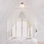 Globe Electric Portland 9.91 in. H X 8 in. W X 8 in. L Brass White Ceiling Light