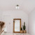 Globe Electric Portland 9.91 in. H X 8 in. W X 8 in. L Brass White Ceiling Light