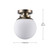 Globe Electric Portland 9.91 in. H X 8 in. W X 8 in. L Brass White Ceiling Light
