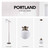 Globe Electric Portland 9.91 in. H X 8 in. W X 8 in. L Brass White Ceiling Light