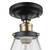 Globe Electric Jackson 9.36 in. H X 6.5 in. W X 6.5 in. L Antique Brass Bronze Ceiling Fixture