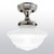 Design House Schoolhouse 10 in. H X 8.8 in. W X 8.8 in. L Satin Nickel Ceiling Fixture