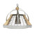 All The Rages 19.25 in. H X 19.75 in. W X 36.25 in. L Ceiling Light Pot Rack