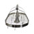 All The Rages 13.4 in. H X 18.8 in. W X 35.7 in. L Brushed Nickel Ceiling Light Pot Rack