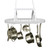 Elegant Designs 13.5 in. H X 19.25 in. W X 35.5 in. L White Ceiling Light Pot Rack