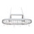 Elegant Designs 13.5 in. H X 19.25 in. W X 35.5 in. L White Ceiling Light Pot Rack