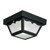 Design House 5.5 in. H X 10.5 in. W X 10.5 in. L Black Ceiling Light