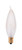 Satco 25 W CA8 Chandelier Incandescent Bulb E12 (Candelabra) Warm White 1 pk