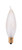 Satco 15 W CA9 Chandelier Incandescent Bulb E12 (Candelabra) Soft White 1 pk