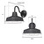 Westinghouse Academy 1-Light Textured Black Wall Sconce