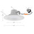 Globe Electric Duo Bright Energy Star White 5-6 in. W Plastic LED Retrofit Recessed Lighting 60 W
