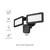 Globe Electric Smart Home Wi-Fi Hardwired LED Black Security Light with Video Camera