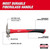 Milwaukee 21 oz Milled Face Claw Hammer 14 in. Fiberglass/Poly Handle