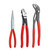 Knipex 3 pc Chrome Vanadium Steel Universal with Cobra Pliers Set