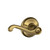 Schlage Flair Antique Brass Privacy Lockset 1-3/4 in.