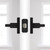 Kwikset Halifax Matte Black Bed and Bath Lever Right or Left Handed
