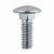 Hillman 1/4 in. X 3/4 in. L Zinc-Plated Steel Carriage Bolt 100 pk