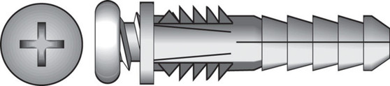 Hillman 1/4 in. D X 1-1/2 in. L Plastic Ribbed Head Ribbed Anchor 20 pk