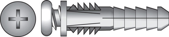 Hillman 0.164 in. D X 7/8 in. L Plastic Pan Head Ribbed Anchor 75 pk