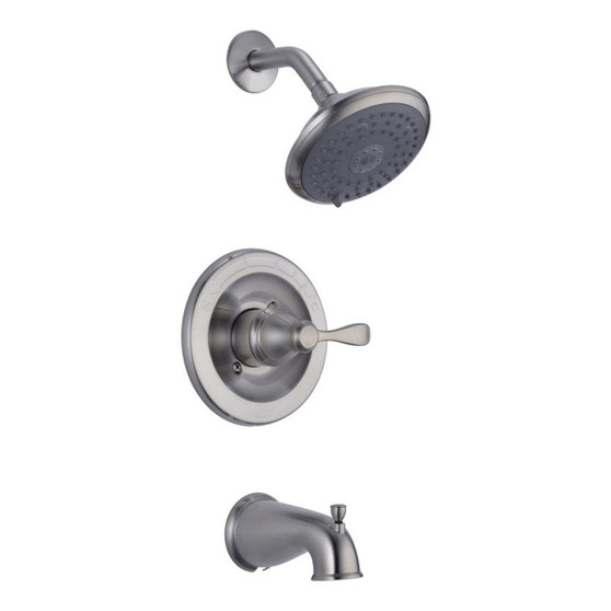 Delta Monitor 1-Handle Brushed Nickel Tub and Shower Faucet