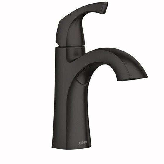 Moen Lindor Matte Black Bathroom Faucet 4 in.