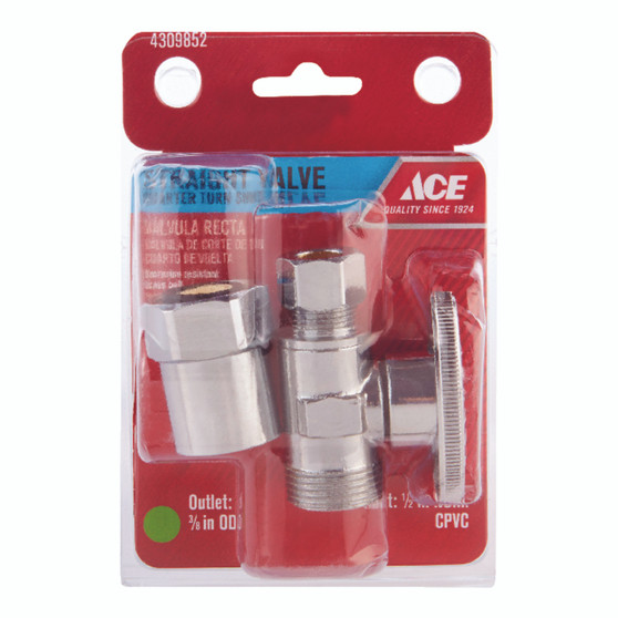 Ace CPVC Compression Brass Shut-Off Valve