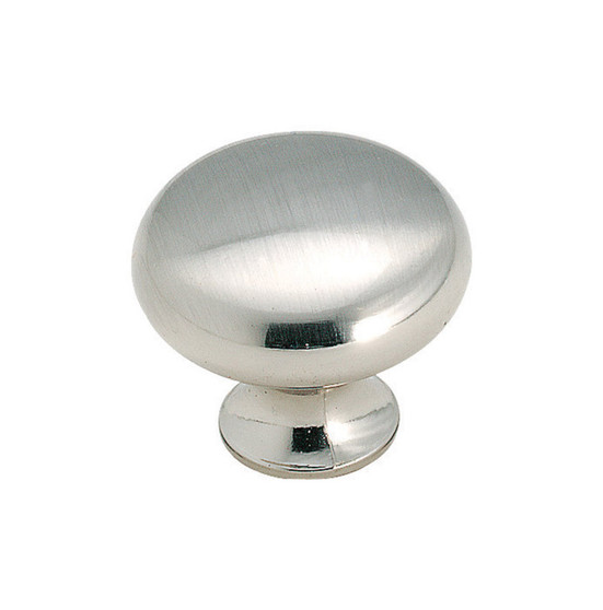 Amerock Anniversary Round Cabinet Knob 1-3/16 in. D 1 in. Sterling Nickel 1 pk