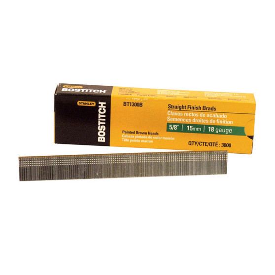 Bostitch 5/8 in. 18 Ga. Straight Strip Galvanized Brad Nails 3000 pk