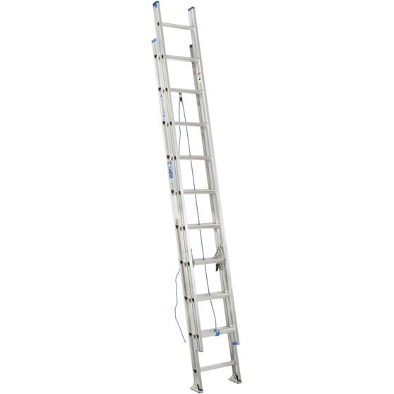 Werner 20 ft. H Aluminum Extension Ladder Type I 250 lb. capacity