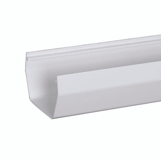 Amerimax 4 in. H X 5 in. W X 120 in. L White Vinyl U Gutter