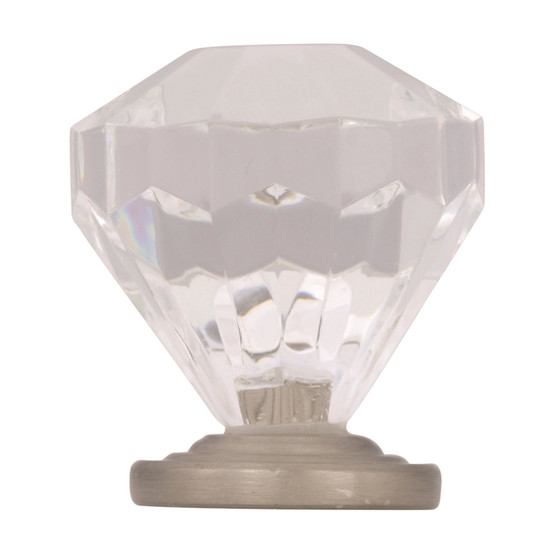 Amerock Traditional Classics Hexagonal Cabinet Knob 1-1/4 in. D 1-3/8 in. Satin Nickel 2 pk