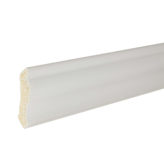 Inteplast Building Products 7/16 in. H X 2-1/8 in. W X 8 ft. L Prefinished White Polystyrene Trim