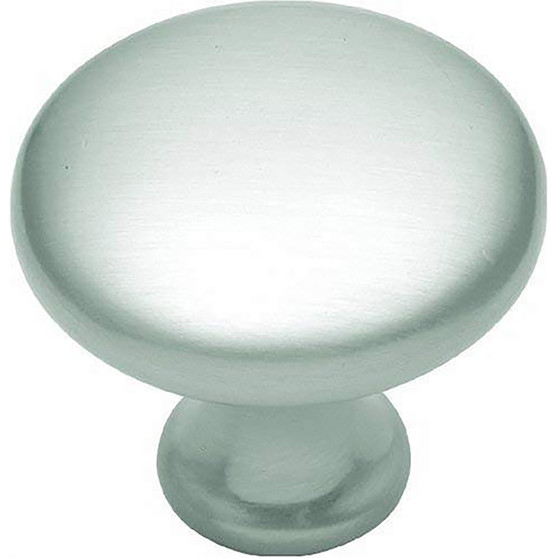 Hickory Hardware Conquest Contemporary Round Cabinet Knob 1-1/8 in. D 1 in. Satin Nickel 1 pk