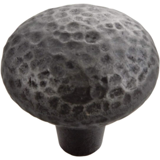 Hickory Hardware Mountain Lodge Rustic Round Cabinet Knob 1-3/8 in. D 1-1/4 in. Iron Black 1 pk