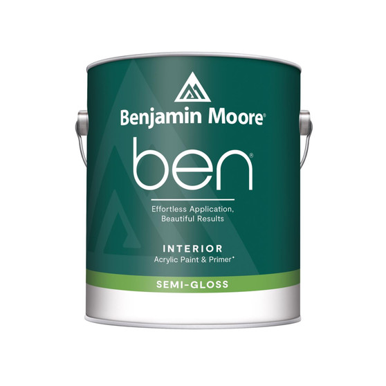 Benjamin Moore Ben Semi-Gloss Base 2 Paint and Primer Interior 1 gal