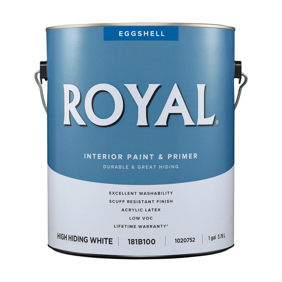 Royal Eggshell High Hiding White Water-Based Paint Interior 1 gal