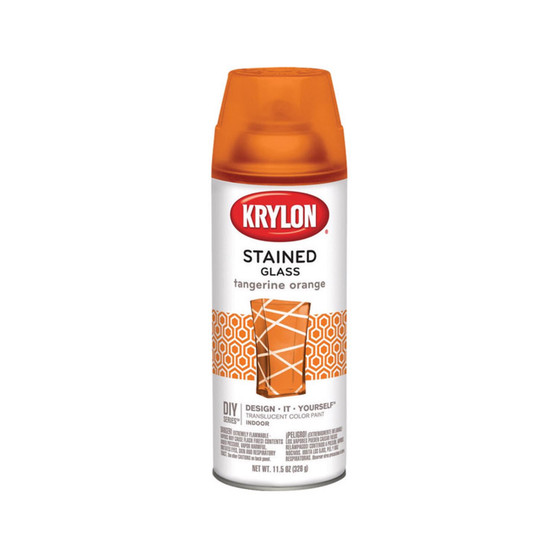 Krylon Stained Glass Translucent Tangerine Orange Spray Paint 11.5 oz