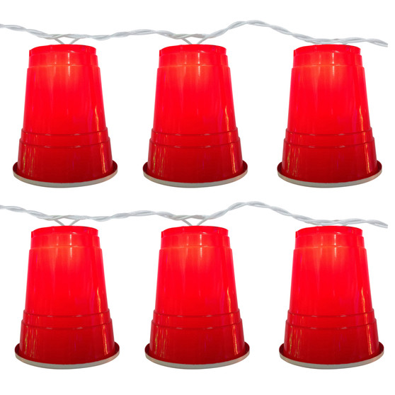 Brite Star Incandescent Party Cup String Light Set Red 10 lights
