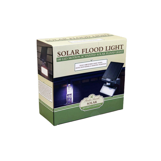 Flipo Pacific Accents Motion-Sensing Solar Powered LED Gray Floodlight