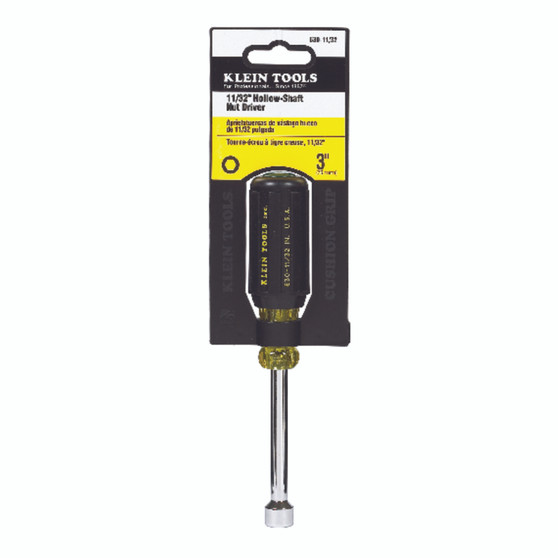 Klein Tools 11/32 in. Hollow Shaft Nut Driver 6-3/4 in. L 1 pc